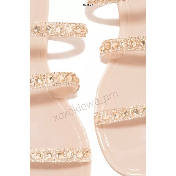 Nude Embellished Jelly Slides - Picture 4 of 14